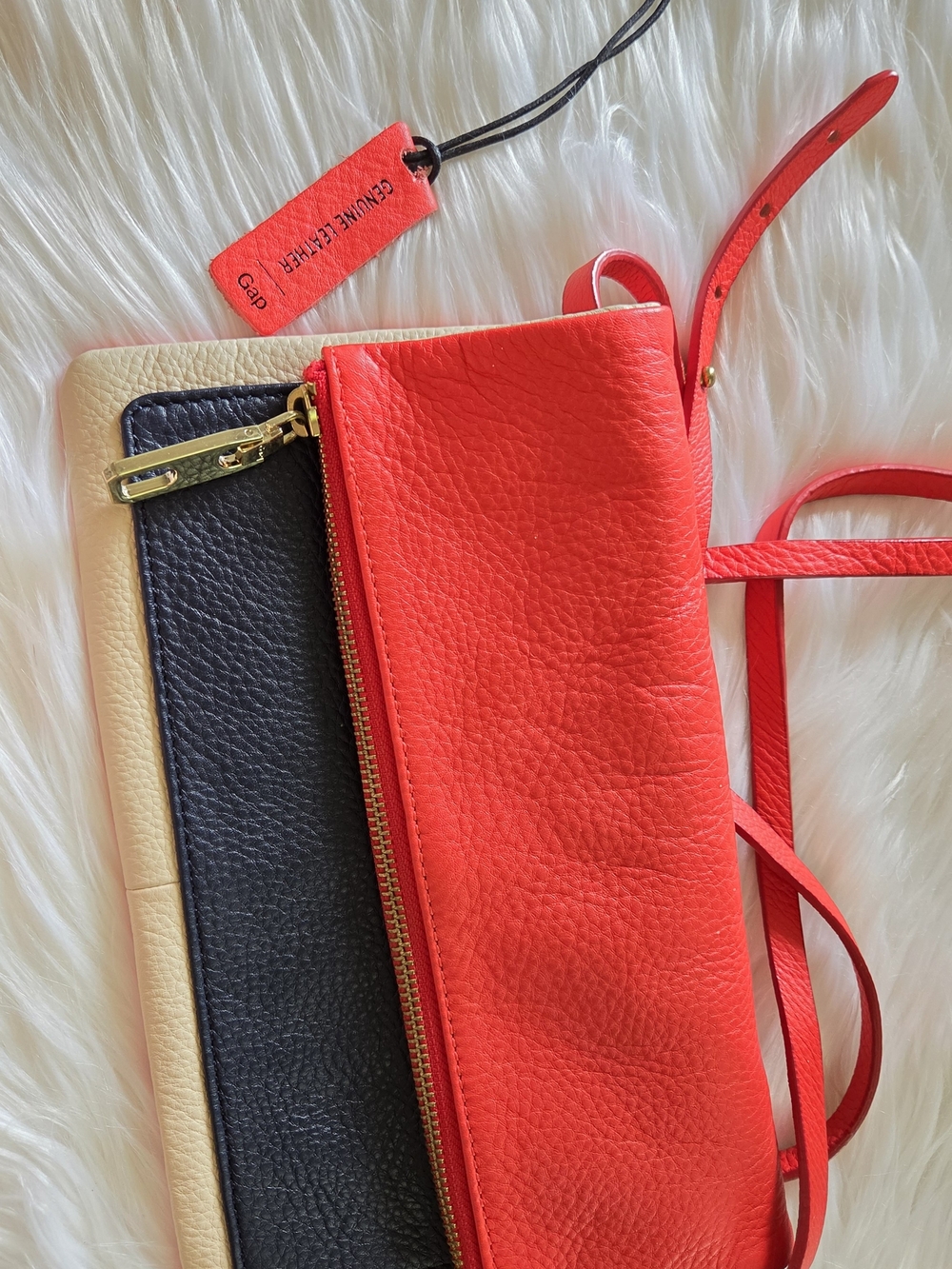 GAP Red Leather Crossbody Wristlet